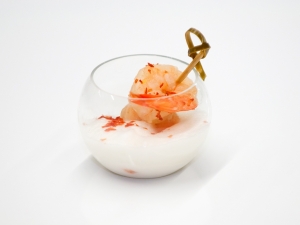 Camarão Chili em Molho de coco e Ar de Vodka
